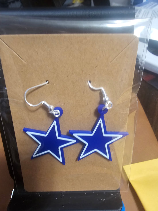 3d printed star ear rings