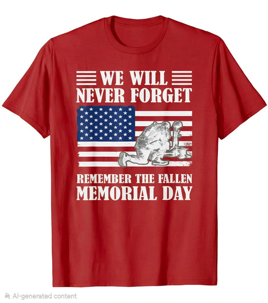 We Will Never Forget – Memorial Day T-Shirt